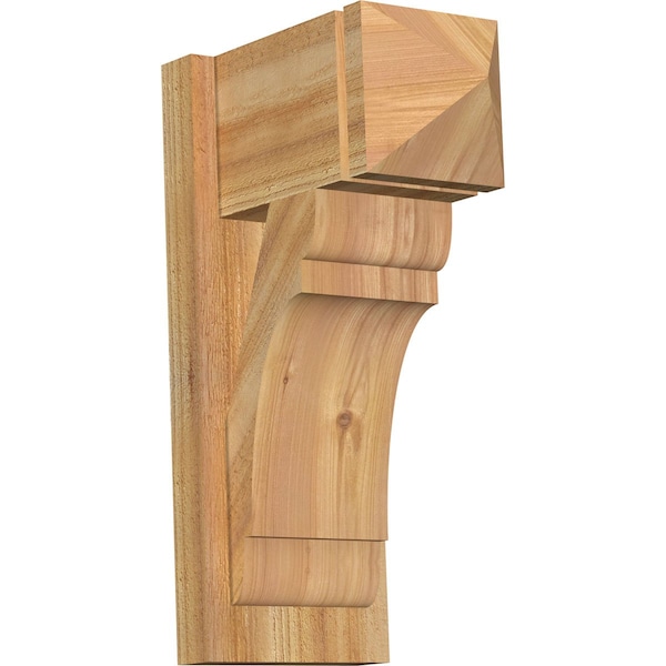 Ekena Millwork Olympic Arts & Crafts Rough Sawn Outlooker, Western Red Cedar, 8"W x 14"D x 22"H OUT08X14X22OLY03RWR - main